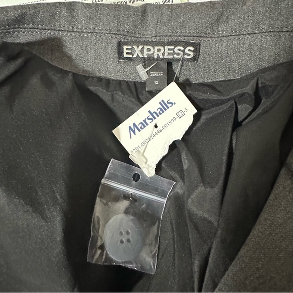 New Express Gray Blazer Jacket Size 12 - Picture 4 of 7